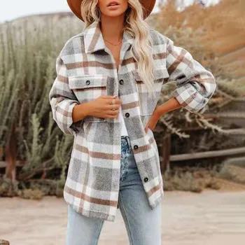 Women's Flannel Plaid Shacket 1