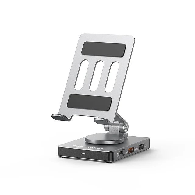Adjustable Height Mobile Phone Holder Stand 8In1 8 Port 8 In 1 Multiport USB-C USB C Hub Type C to USB3.0 4K HDTV PD Adapter Hub
