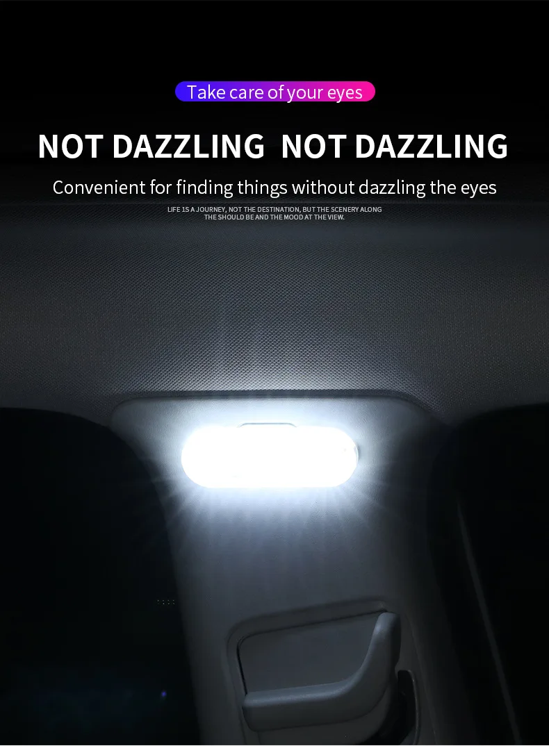 Wireless Leds Interior light LED Lamp Magnetic Car Ceiling Lamp Reading Light Car Decorations Roof Magnet led light