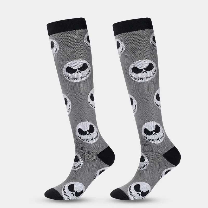 

Halloween Man Socks Grimace Animals Sports Compression Fun Casual High Tuble Cycling Running Antiskid Outdoor Elastic Women Sock