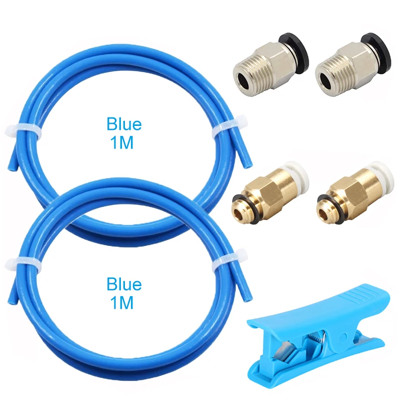 

Pneumatic Connector PC4-01 With 1M PTFE Teflonto Tube 2*4MM For 1.75mm Bowden Extruder VS ender 3 Upgrade Kit 3D Printer Parts