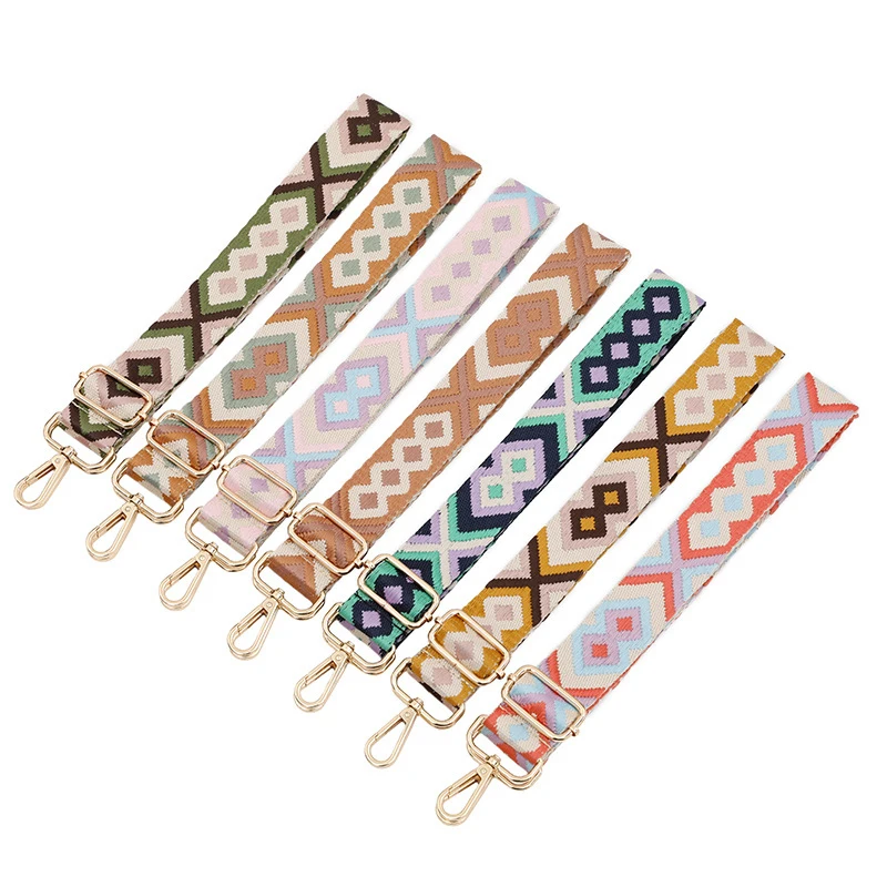 

130CM Fashion Jacquard Shoulder Bag Strap 130cm Handbag Straps For Crossbody Adjustable Bag Handles Wide Belt For Bags Band