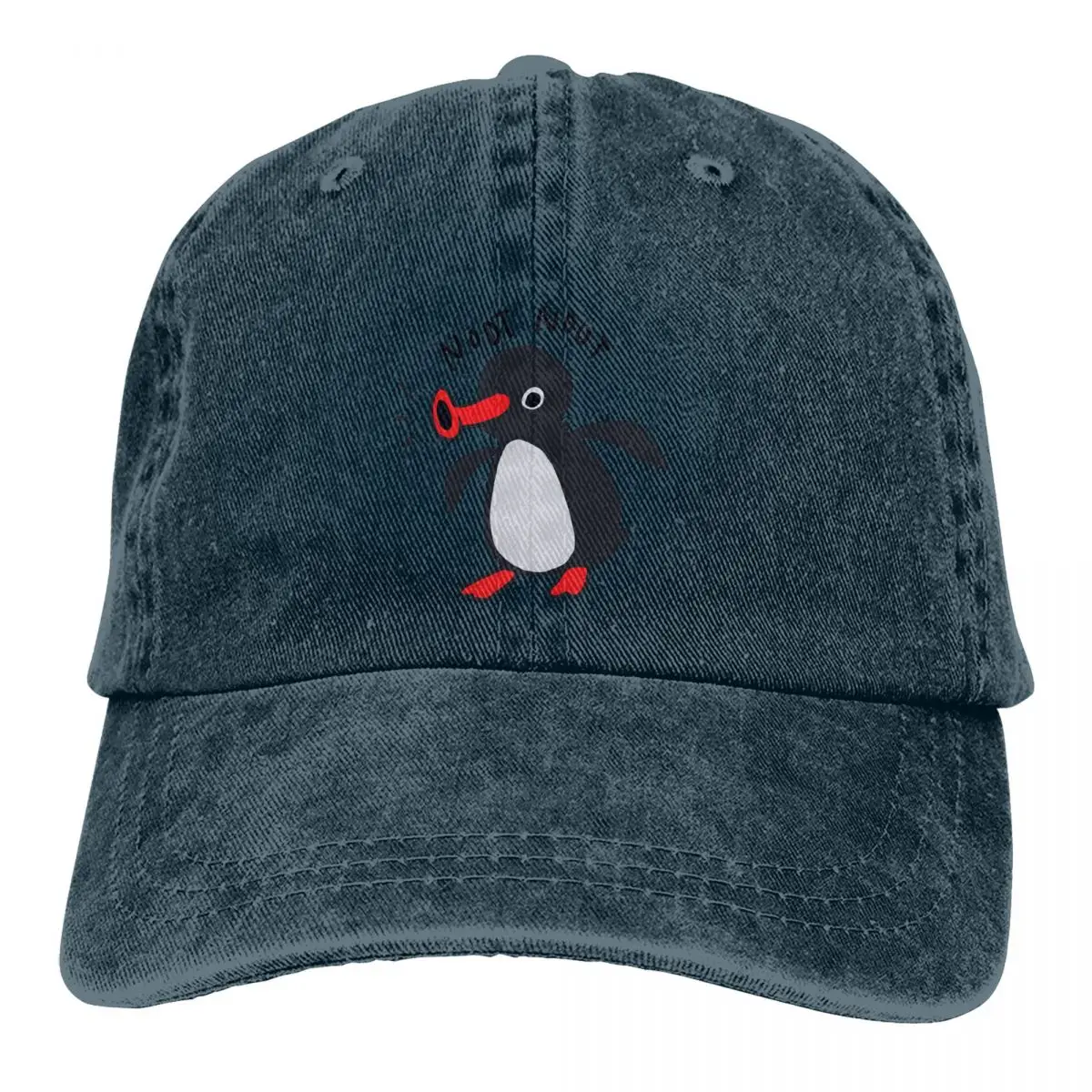 Casquette Baseball Pingu Le Pingouin - Snapback Multicolore, Taille Unique, 100% Coton, Visière Courte