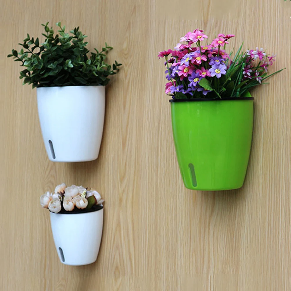 Wall mounted Plant Flower Pot Self watering Pot Creative Garden