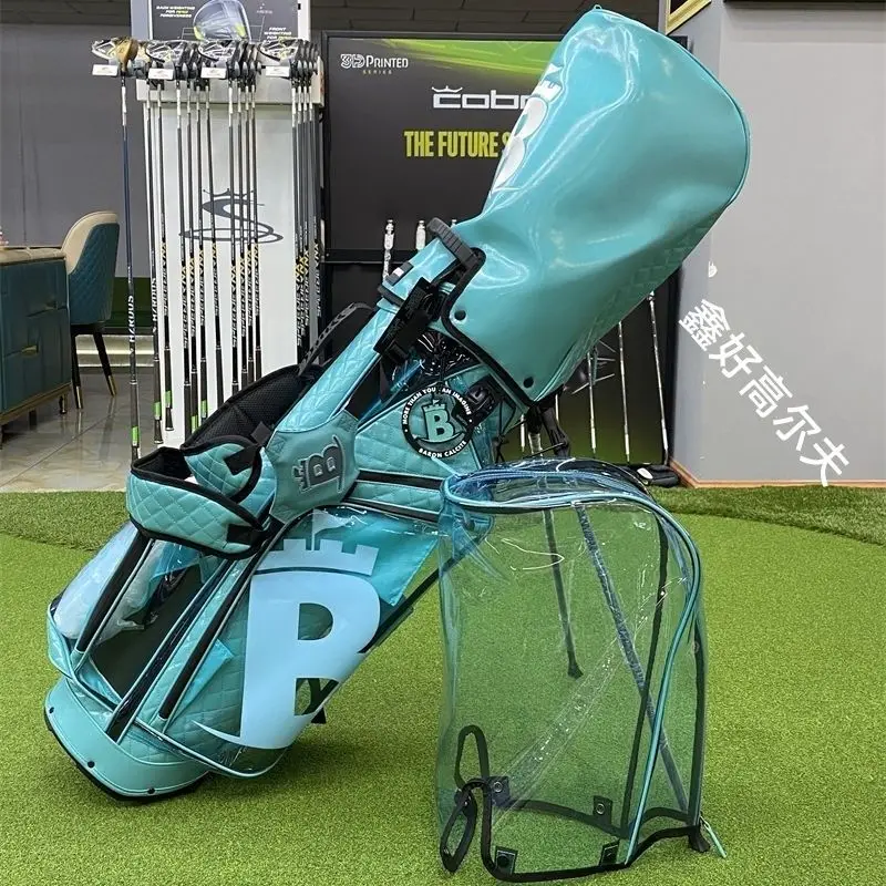 

2024 New Baron Golf Bag Tiffany Blue Caddy Bag Two Cover High Quality Portable Golf Stand Bag 골프 가방
