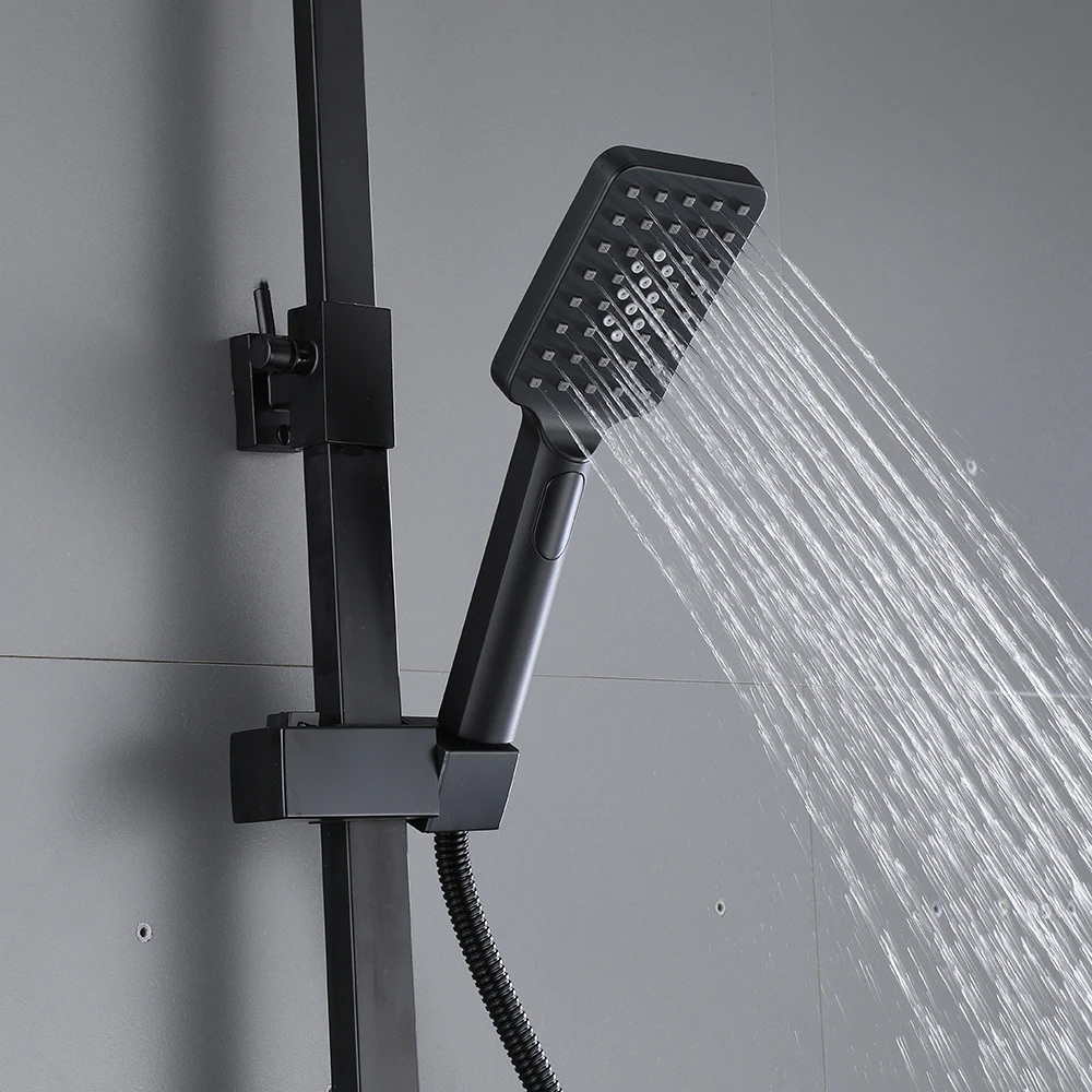 Bathroom Shower Faucet With Shelf Rainfall Bathube Mixer Tap 3-way Function Set 1pc bathroom shower faucet set