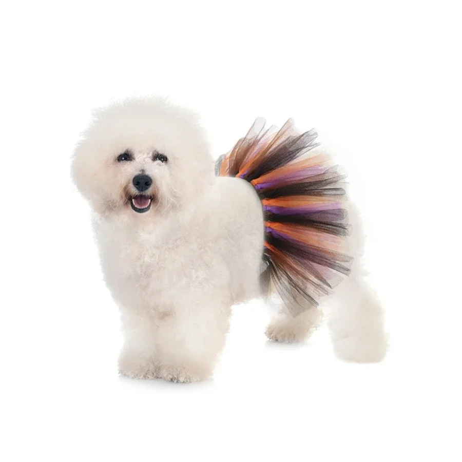 1pc adjustable pet Halloween dress up veil dress dog birthday