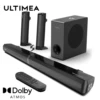 ULTIMEA 280W 4.1 Sound Bar with Dolby Atmos, 2 in 1 Bluetooth 5.3 Soundbar with Subwoofer, Home TV Soundbar Bluetooth Speakers 1