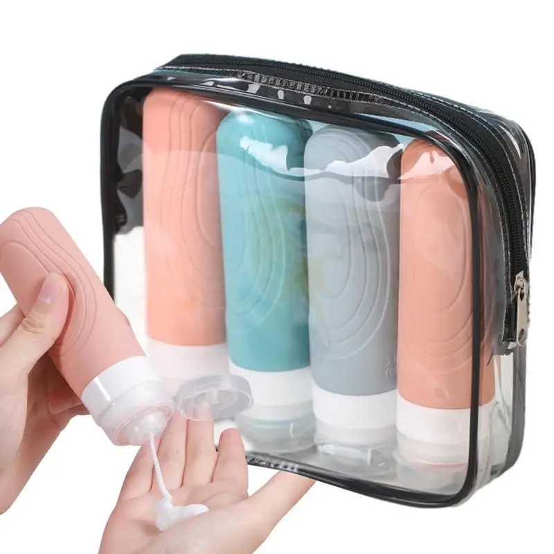 

Дорожные Бутылочки для туалетных принадлежностей, силиконовые контейнеры для туалетных принадлежностей, бутылочки для путешествий размера, многоразовые дорожные аксессуары для жидкости, уход за кожей