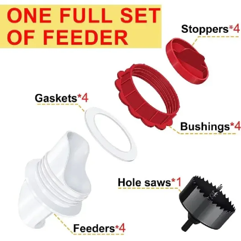 Poultry Pro Rainproof Feeder – DIY Automatic Gravity Chicken & Duck Feeder 5