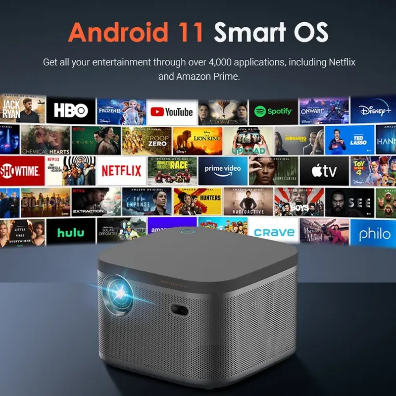 Vivicine New D055 Android 11 Native 1920x1080p Full HD Home Projector,1000lumens Daytime 5G Wifi Bluetooth 5.0 Video Game Beamer