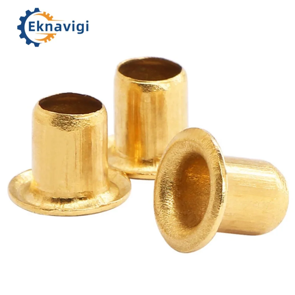 M0.9 M1.0 M1.1 M1.2 M1.3 M1.5 M2 M2.5 GB876 Brass Hollow Tubular Rivets Double-sided Circuit Board PCB Nails 200PCS rivets and fasteners rivets and screws
