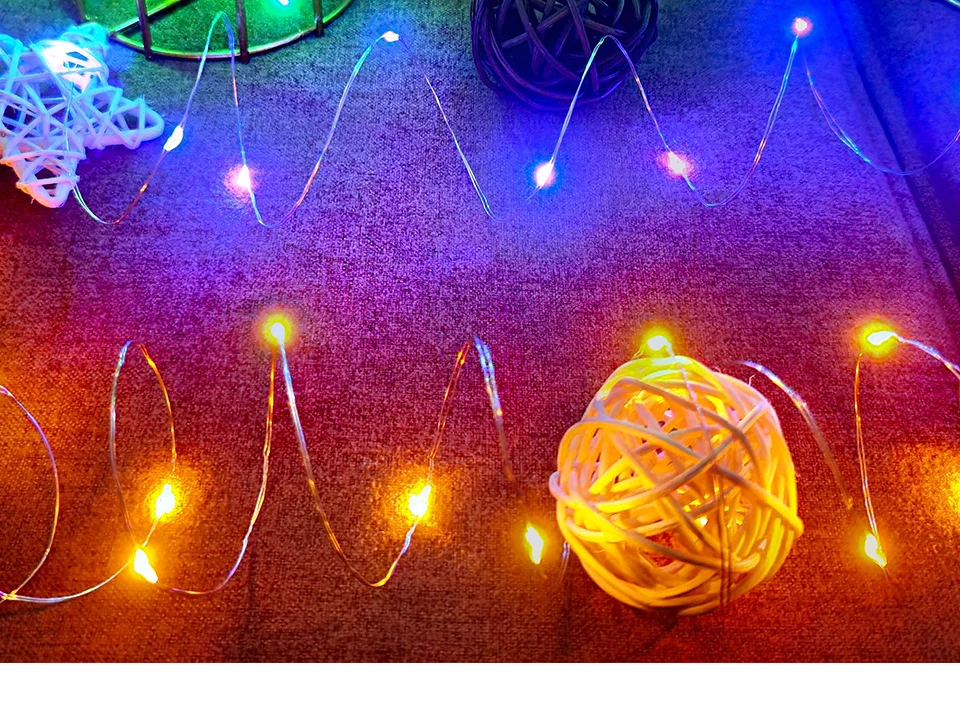 USB LED String Lights Led Copper Silver Wire Fairy Lights Waterproof 5/10/20M Garland For Christmas Wedding Party Decoration