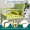 Resin Patio Furniture Set,No Rust Modular Outdoor Sectional Sofa Set, All Weather Patio Conversation Set, for Backyard 3