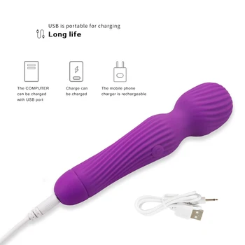 Wireless Dildos AV Vibrator Magic Wand for Women Clitoris Stimulator USB Rechargeable Massager Goods Sex Toys for Adults 18 4