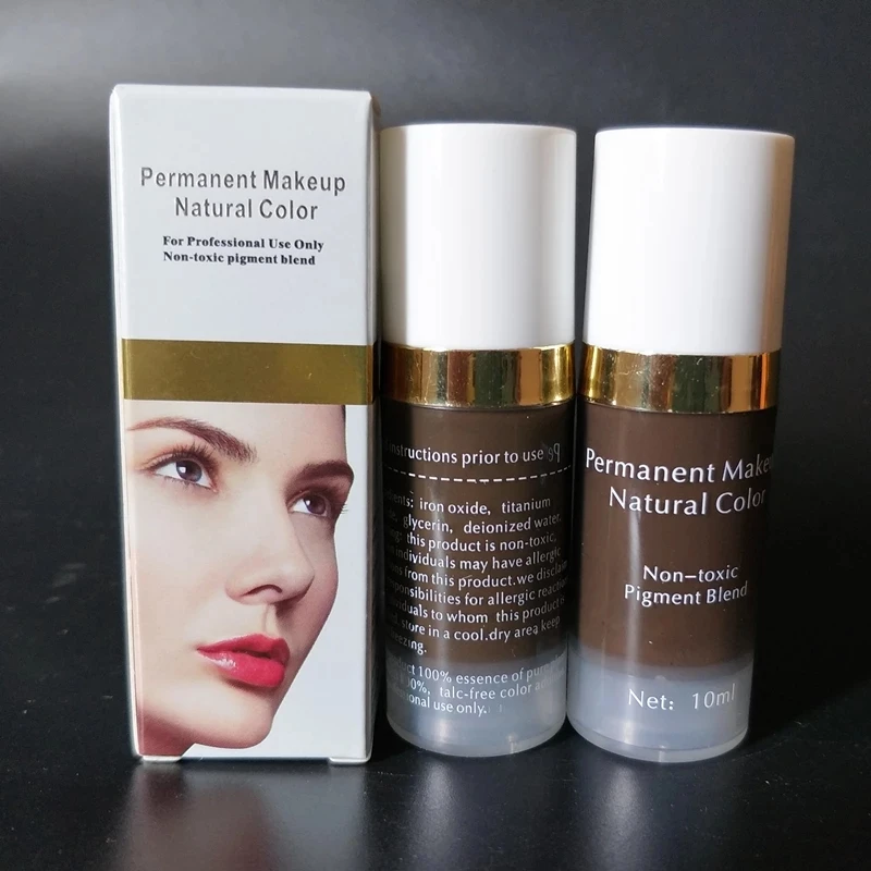 

5Pcs Impost Tattoo Ink Vacuum Packaging Permanent Makeup Eyebrow Micro Pigments Lips Microblading Set Body Art 10ml