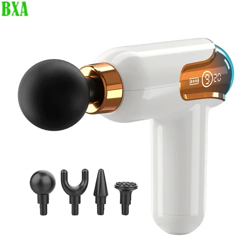 Mini Fascia Gun Deep Tissue Massager Portable Shock Muscle Massage Gun Handheld Full-Body Massager Small Silent Back Massage