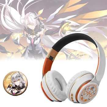 Наушники Honkai Impact 3, беспроводные, складные, Bluetooth, для косплея