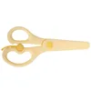 Children's Color Paper Cutter Effortless Rebound All Plastic Small Scissors Round Head Safety Manual Paper Cutting Scissors 2