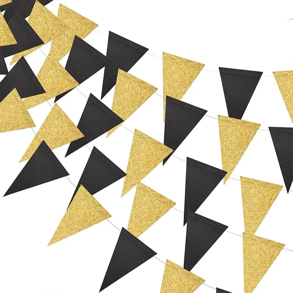 5CM Triangle Flag Party Background Banner Decoration Happy Birthday Wedding Bachelorette Party Decoration Supplies jute triangular banner triangular flags birthday banner paper birthday banner party decorations