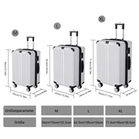 Ensemble de valises de voyage Comanlai, 3 valises rigides, 20/24/28 pouces, 360 ° Valise à roulettes avec serrure TSA pour les voyages en avion et en train pour les étudiants 6