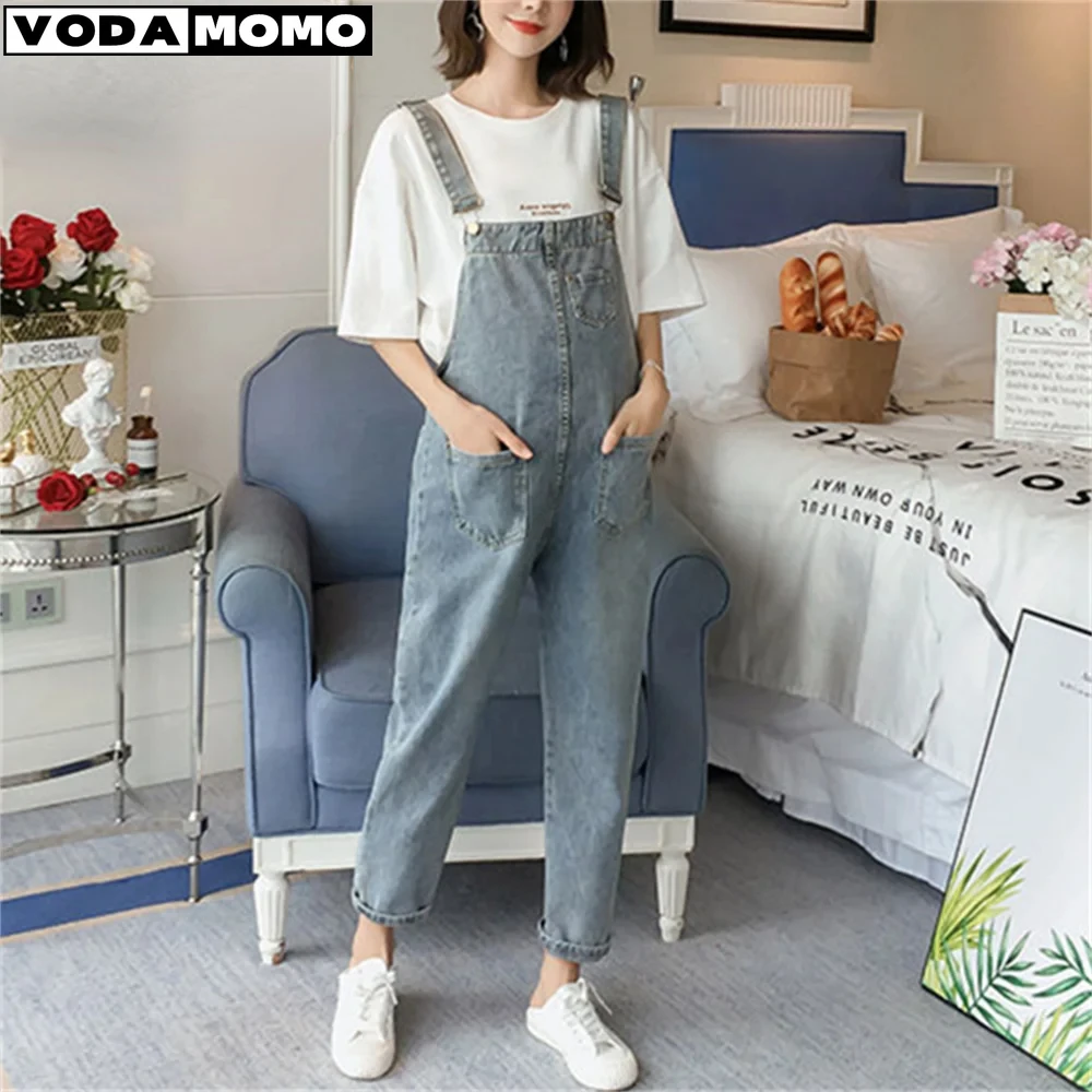 Maternity Denim Strap Jeans Trousers Suspenders Pants for Pregnant Women Overalls Jumpsuits Pregnancy Clothing Bib Jeans