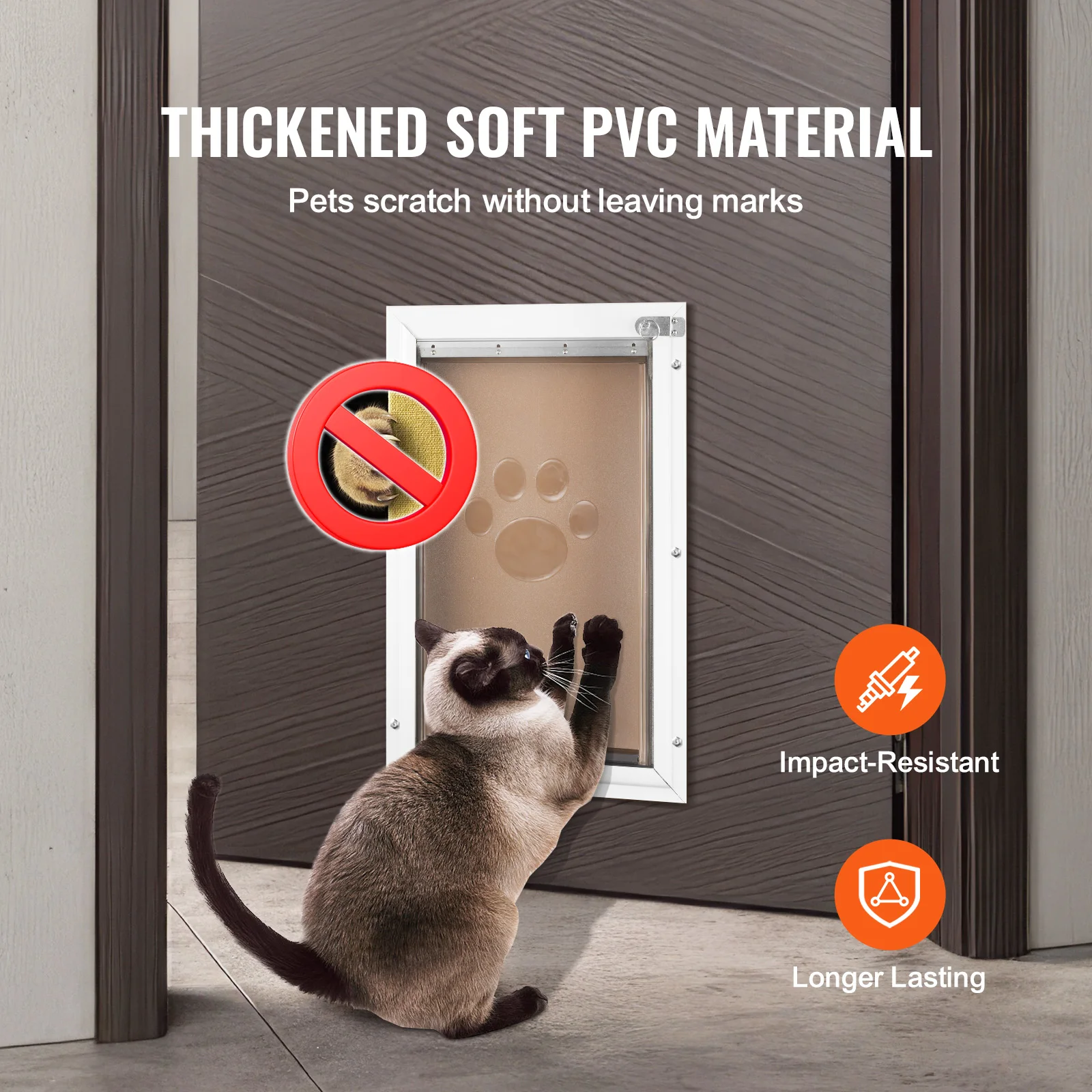 PVC Pet Door Replacement Flap with Magnetic Strip