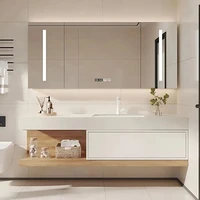 Bathroom Furniture Full Set Vanity With Sink Modern Bathroom Cabinet And LED Intelligent Defog Mirror Cabinet Set Large Storage
