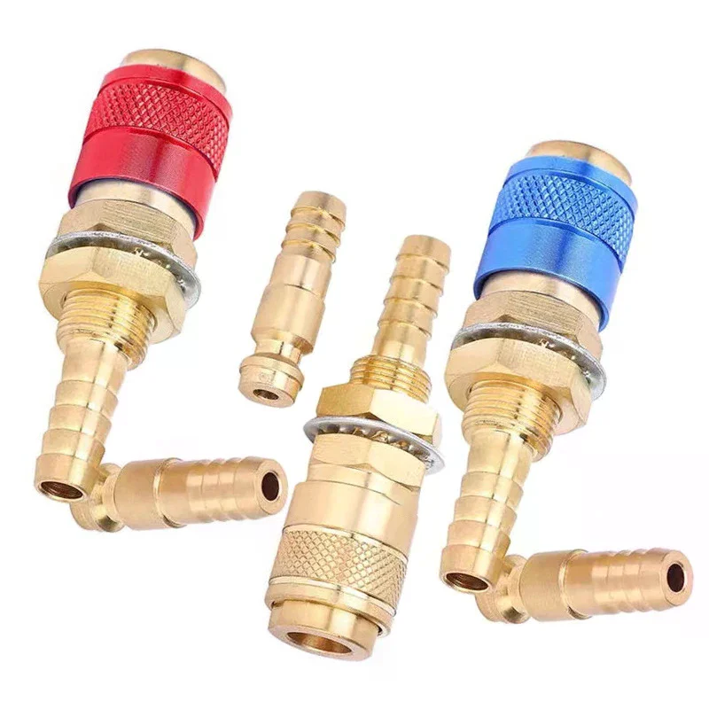 Cooled Gas Adapter Connector Clamp Welding Machine Quick Fitting Female Male Water MIG TIG Welding Torch Tools Welder