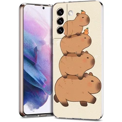 Transparent Cartoon Capybara Phone Case - Galaxy S25Plus (-1)