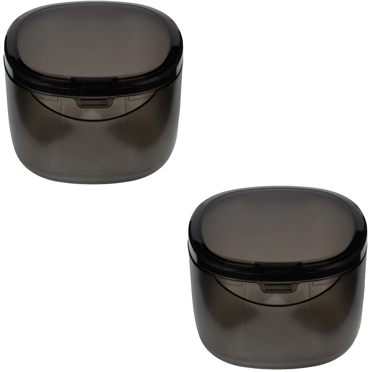 

2 PCS Braces Box False Teeth Holder Convenient Denture Organizer Lid Plastic Containers Portable Storage