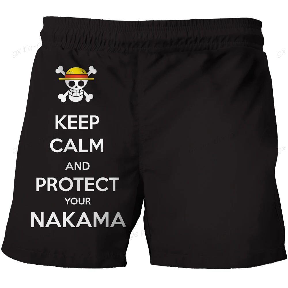 2024 Cartoon One Piece Men And Women Beach Shorts Luffy 3D Print Boys' Leisure Shorts Swimming Pants Beach Pants