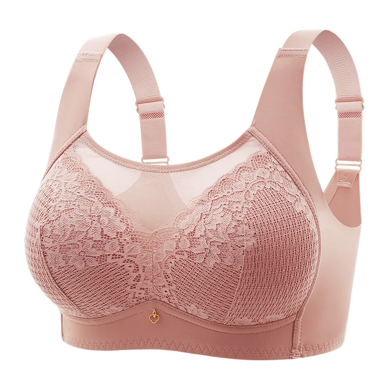 Sexy Underwear For Teenage Girls Large-size Bustier Thin Non-wired Bust-enhancing Anti-exposure Full-cup Bras For All Seasons