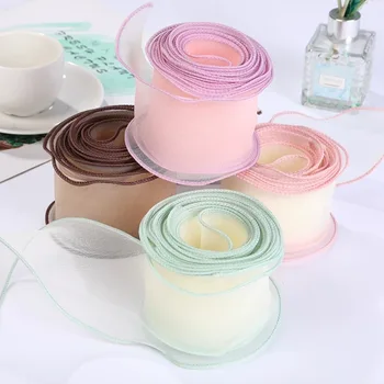 Nastri in Organza da 60mm per Fiocchi Fai-da-Te, Accessori per Capelli, Confezioni Regalo, Nastro per Artigianato, 10 Iarde
