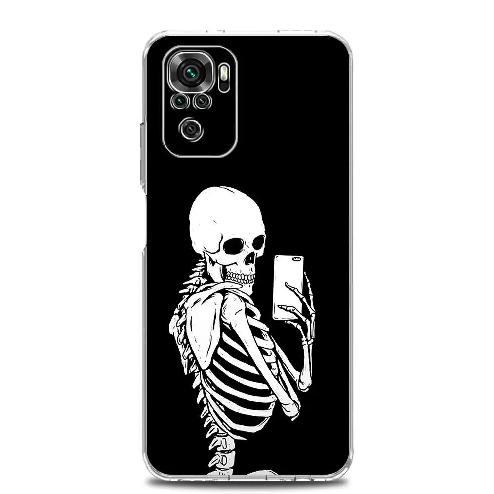 Clear Skeleton Design Phone Case – Transparent Fun Print Cover