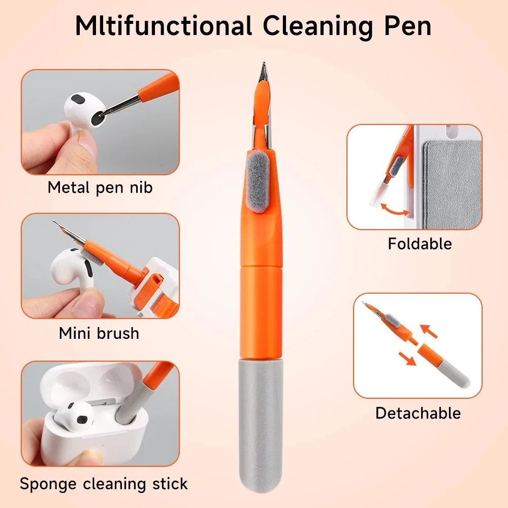 11-in-1 Computer Cleaning Kit Bluetooth Earphone Cleaner Pen Keyborad Camera Brush Sim Card Ejector Keycap Puller Phone Holder 2