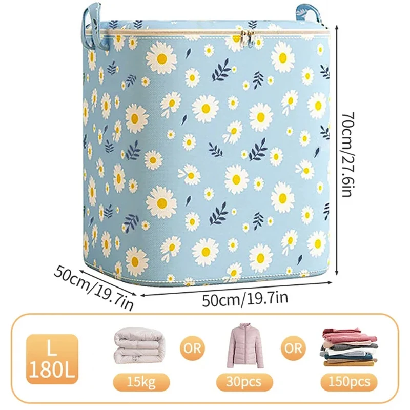 Foldable Quilt Storage Box Plus Size Quilted Bag Duvet Blanket Organzier Clothing Storag Non-woven Cabinet Wardrobe Organizer 4