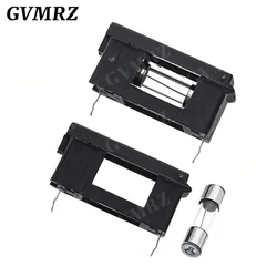Pack of 10 Black Glass Fuse Holders for 5x20mm Tubes, PCB Mount
