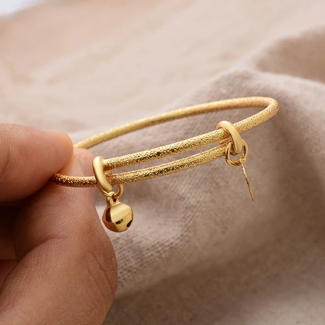 Amazon.com: Gold Baby Bracelets - 14k Gold Bar Bracelets- Small Unique  Jewelry for Gift - Free Personalized and Engraved With Name - Chain 4.5