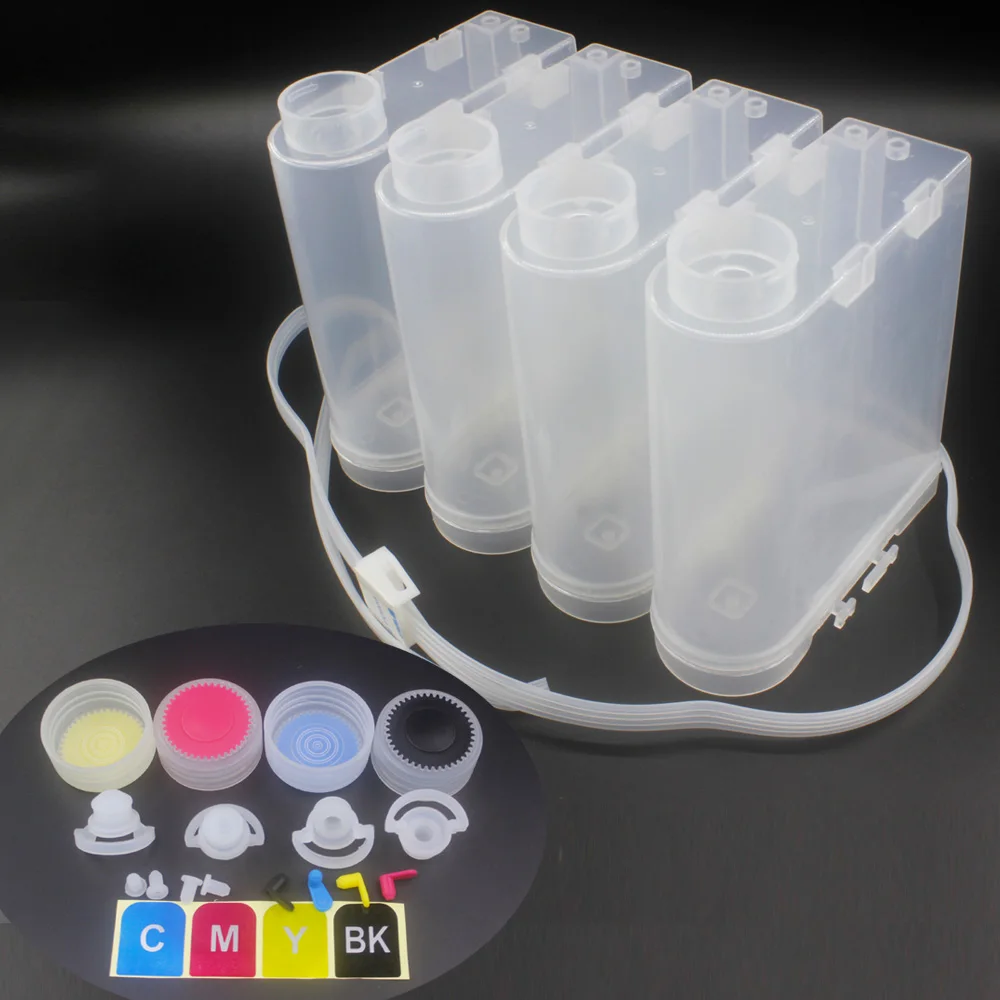 4 Colors 500ML Ciss Ink Tank for Epson for HP Canon Large Format Printer Tube Refill Tool