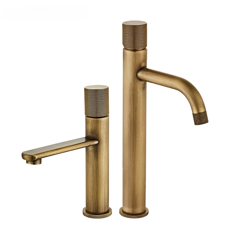 ก๊อกน้ําอ่างล้างหน้าห้องน้ํา Antique Bronze ทองเหลืองผสมทองแดงหรูหรายุโรปสไตล์ Tap torneiras Para banheiro Crane 1