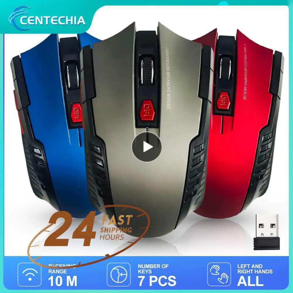 Mouse Da Gioco Mouse Wireless 1600Dpi 2.4Ghz Mouse Per Computer Wireless Mouse Da Gioco Mouse Ergonomico Per Computer Portatile