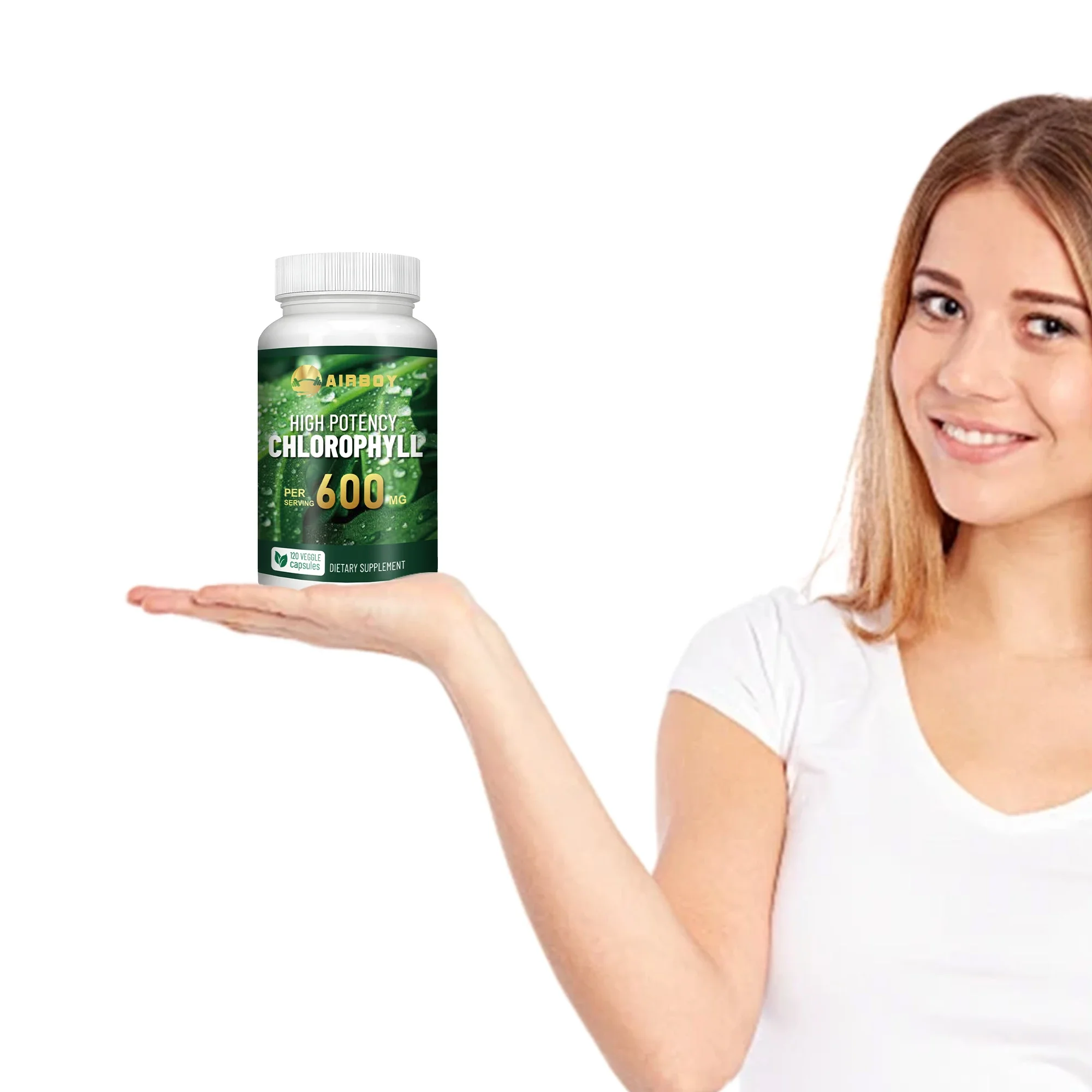 Chlorophyll Supplement 600mg - Smelling Breath, Skin Health, Remove Body Odor Naturally - 120 Capsules - Image 6