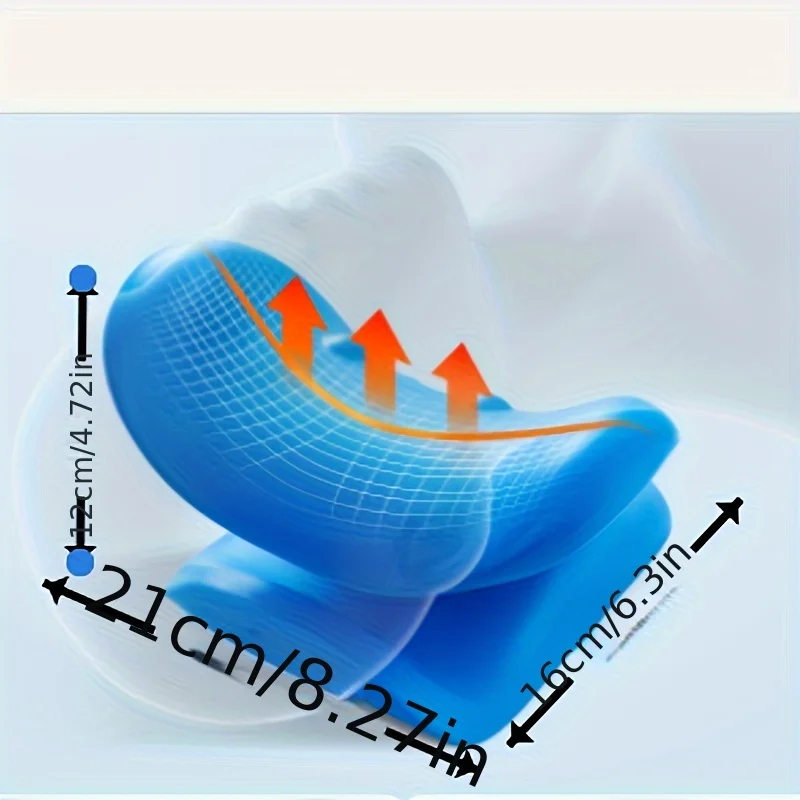 Ergonomic Portable Cervical Traction Pillow-Home Neck Corrector & Massager with Supportive C-Shaped Design neck massager
