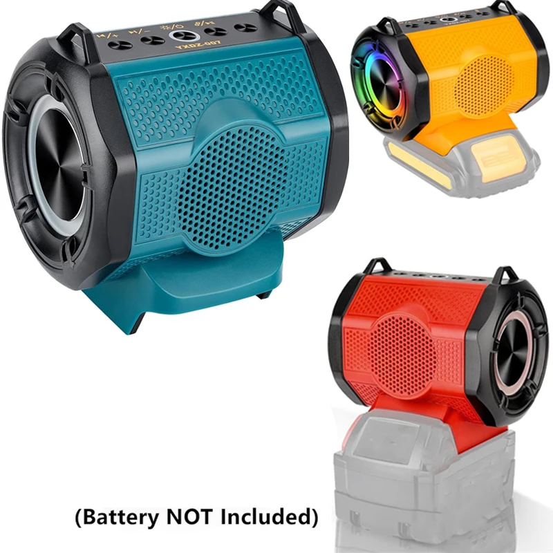 

Bluetooth-Колонка для Makita/Dewalt/Bosch/Milwaukee 18 в 20 в, литий-ионный аккумулятор, портативный плеер, громкоговоритель, усилитель для рабочей площадки