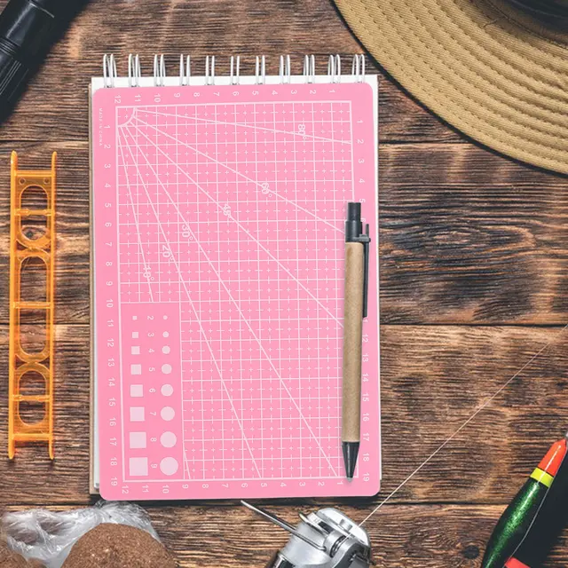 2Pcs A5 Dual-Side ABS Self Healing Cutting Pad with Fine Grid Lines Measuring Mat for Crafting Paper Fabric Clay Engraving 1