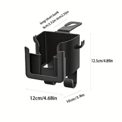 Enhanced Car Seat Backrest Organizer with Cup and Phone Holder, Space - Saving Design (Black)