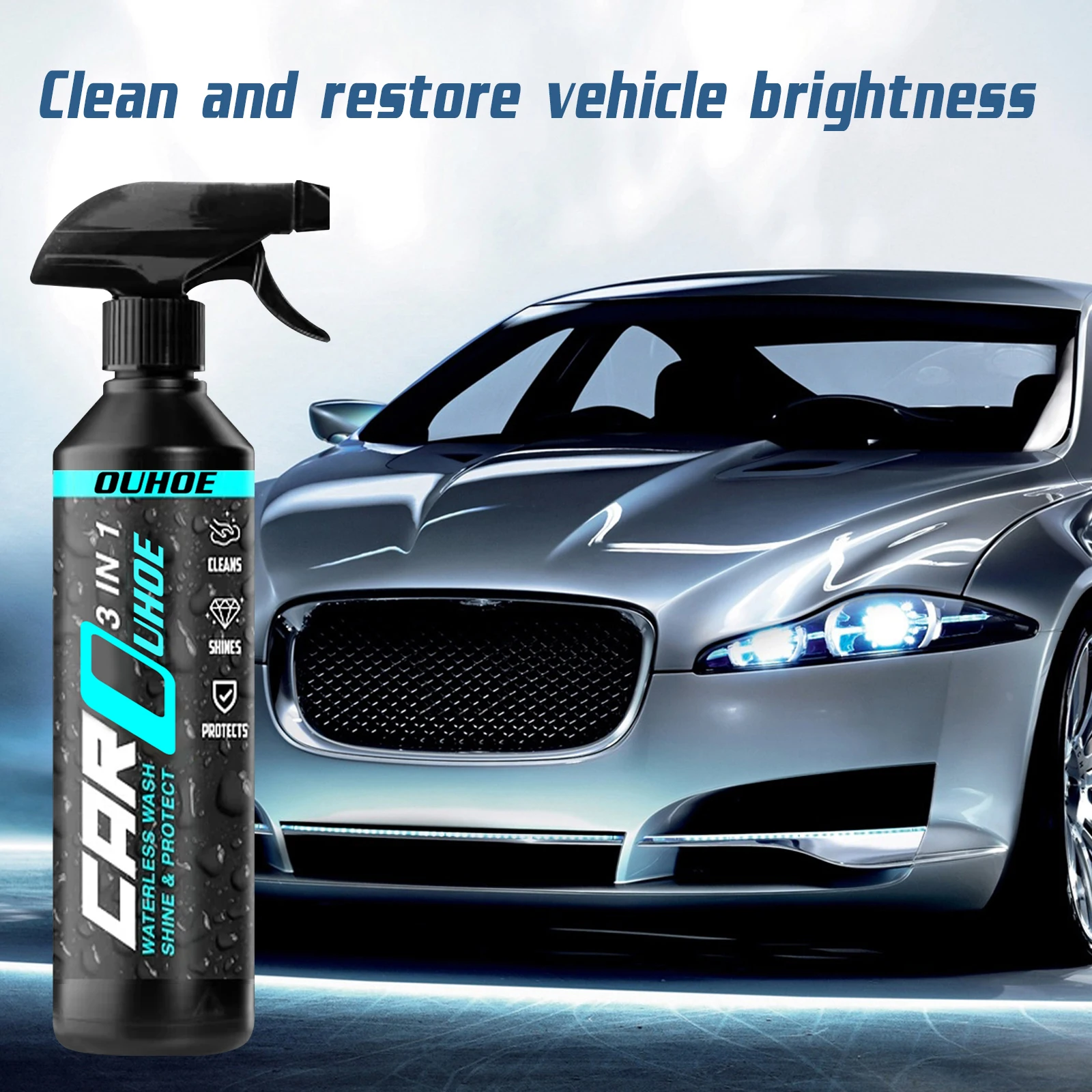

Car Nano Ceramic Coating Waterless Wash Auto Polishing Liquid Wax Shine Protect Spray 3 in 1 Hydrophobic Top Detailing