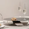 Modern Light Luxury Mirror Stainless Steel Household High Interwoven Fruit Tray Biscuit Pastry Heart Cake Pan 1