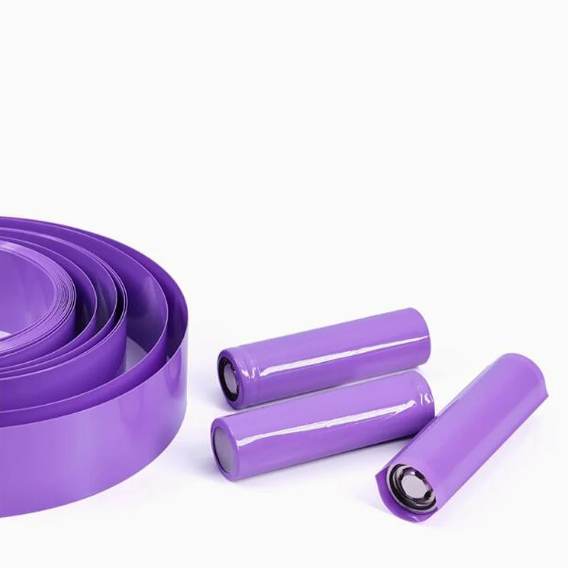 Lila PVC-Schrumpfschlauch 18650 Lithium-Akku Isolierung Schutz Verpackungsfolie staubdichte Schrumpfhülse – Detail 4